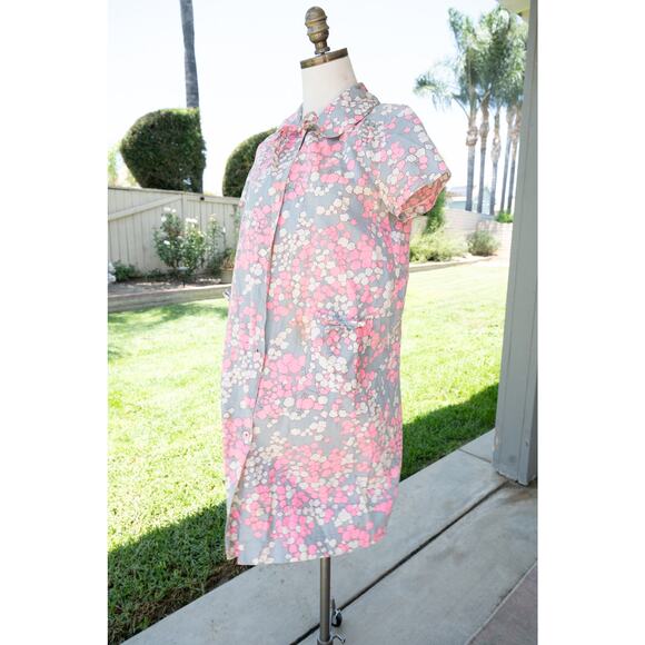 Vintage Cotton Homemaker Dress 60's Fashion - Picture 4 of 8